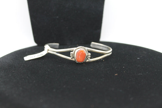 Sterling silver coral bracelet