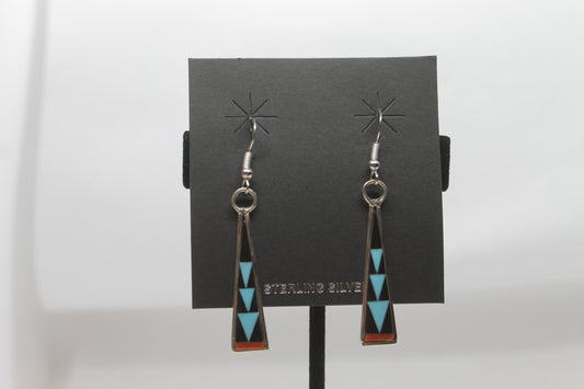 Zuni inlay earrings