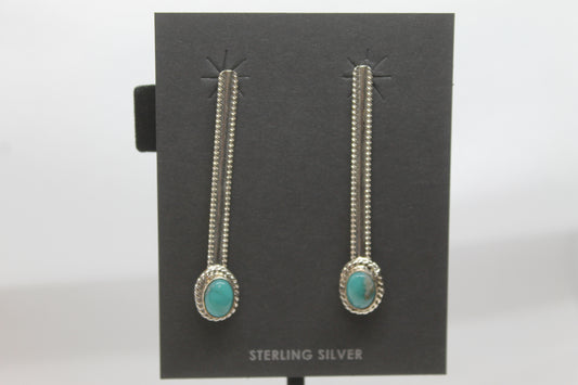 Turquoise Sterling silver post earrings