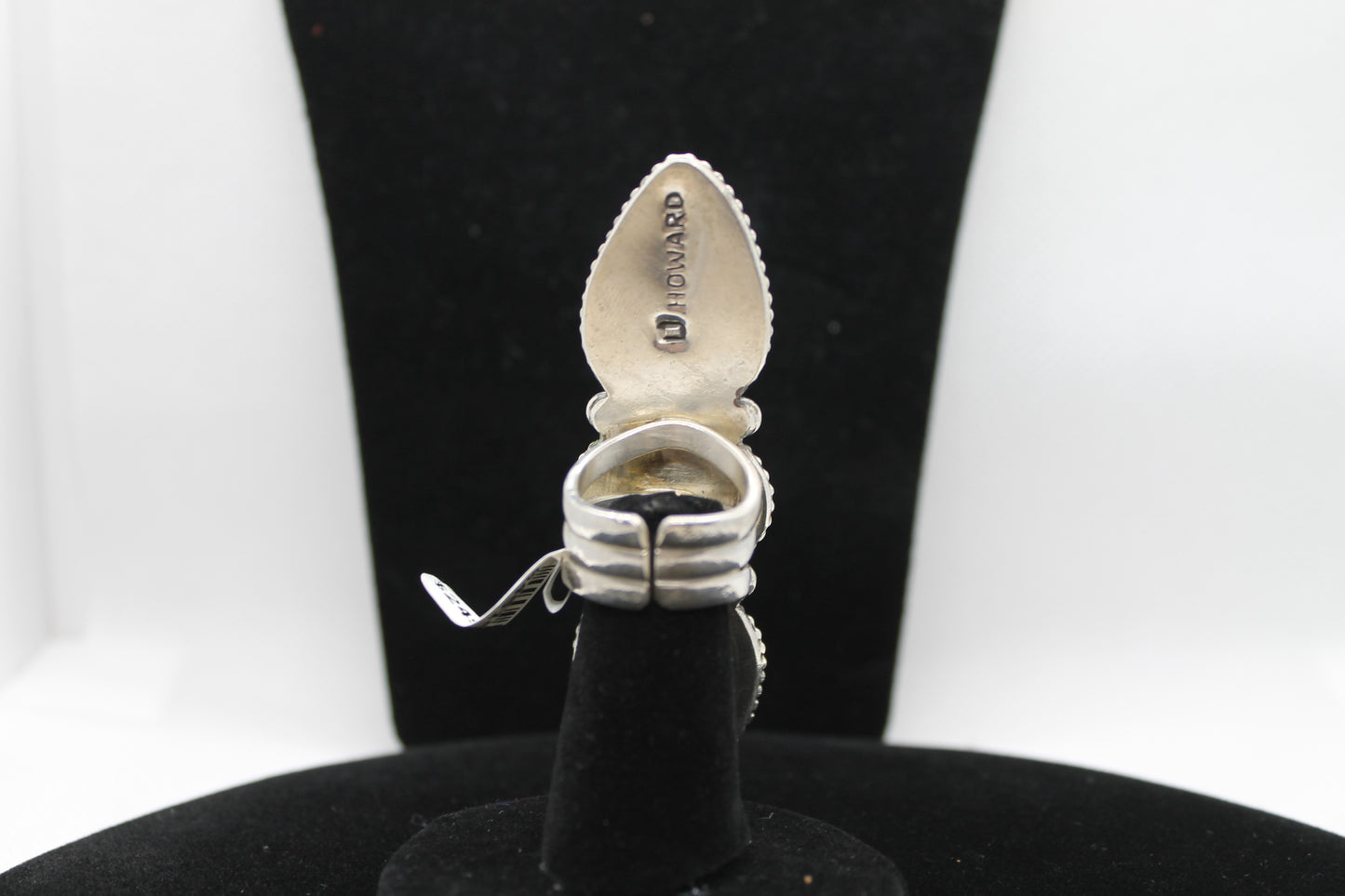 Sterling silver black agate ring