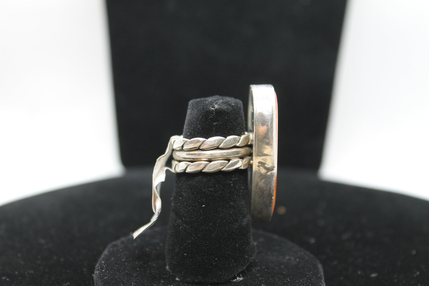 Sterling silver spiney oyster ring