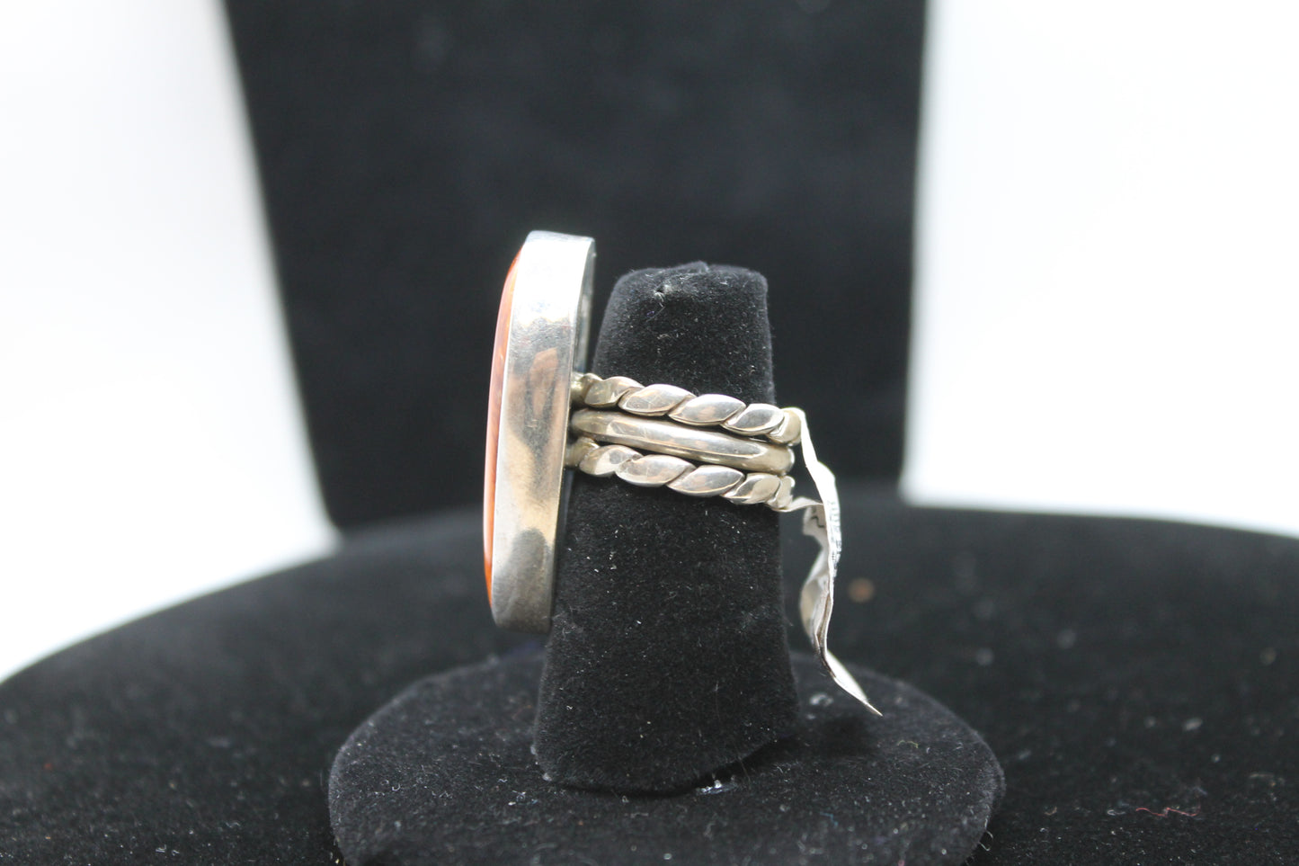 Sterling silver spiney oyster ring