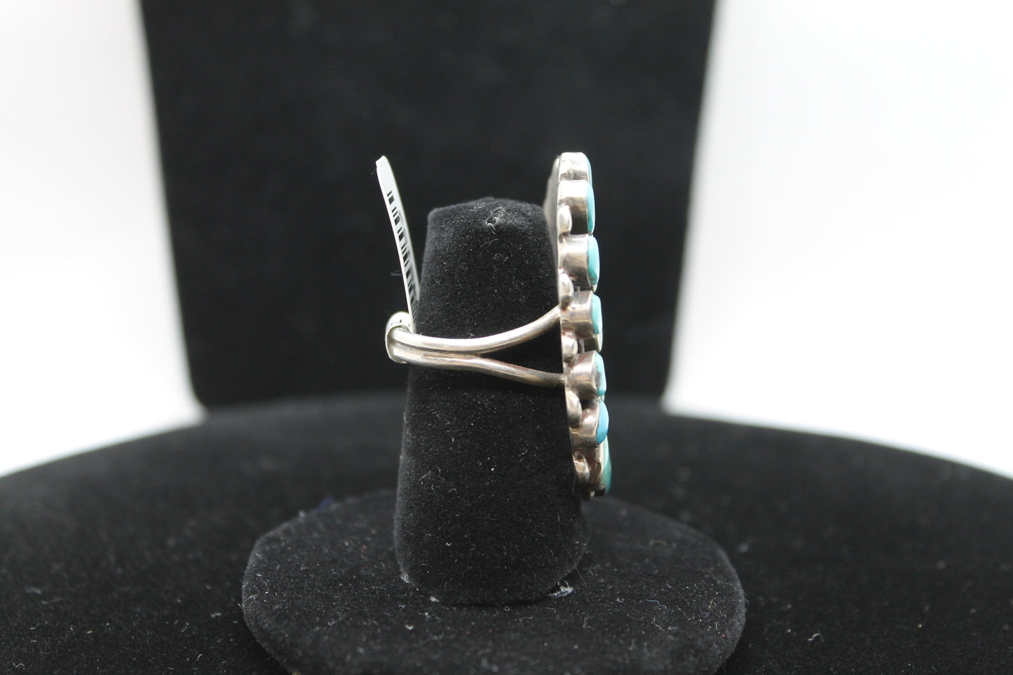 Sterling silver turquoise cluster ring