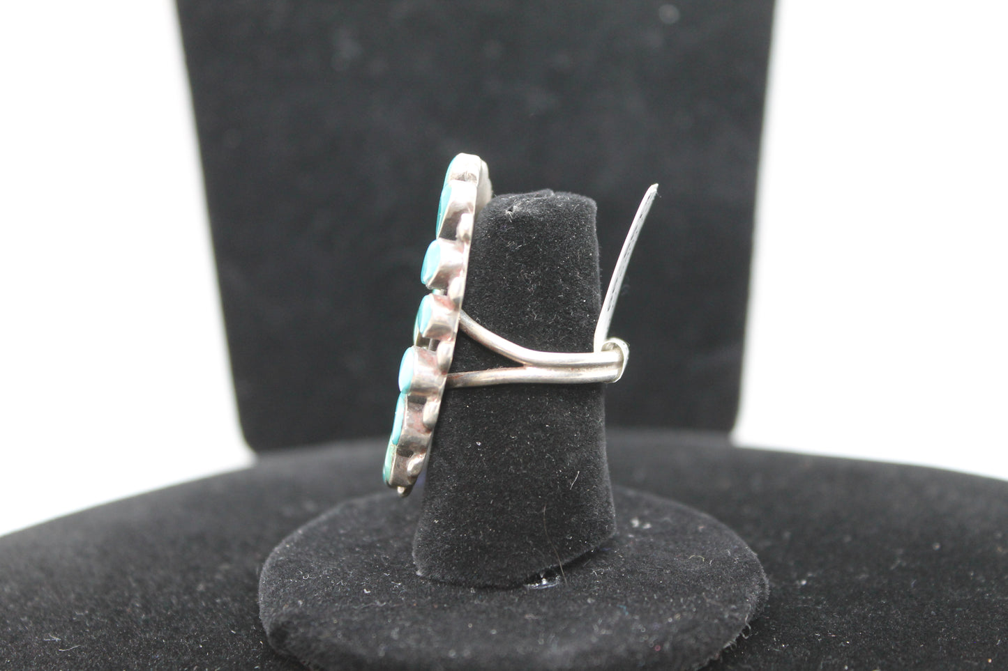 Sterling silver turquoise cluster ring