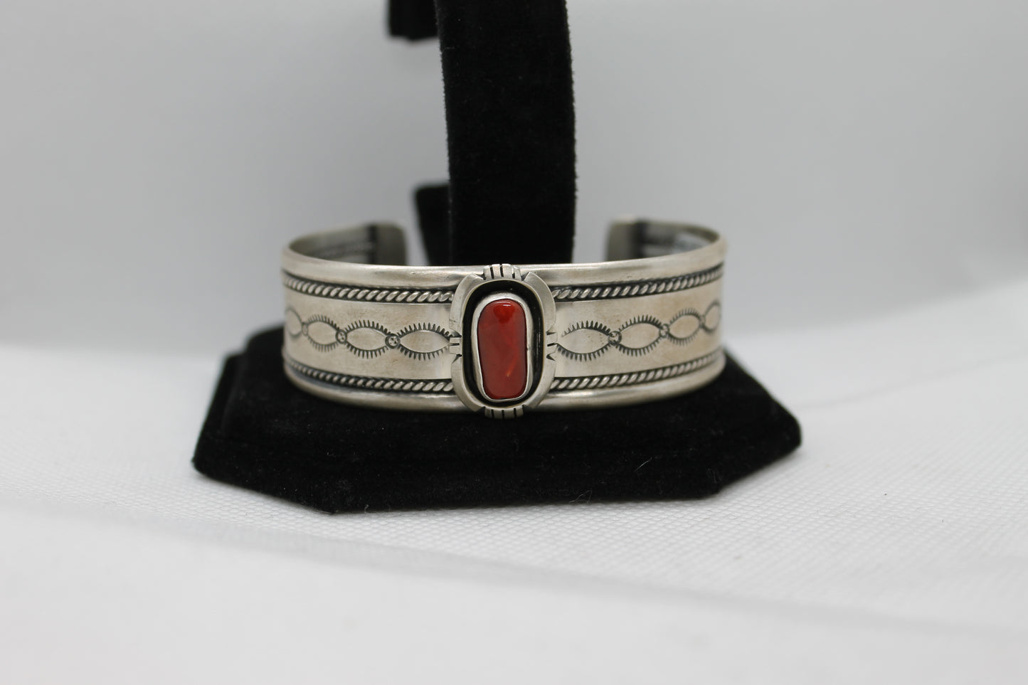 Sterling silver coral bracelet