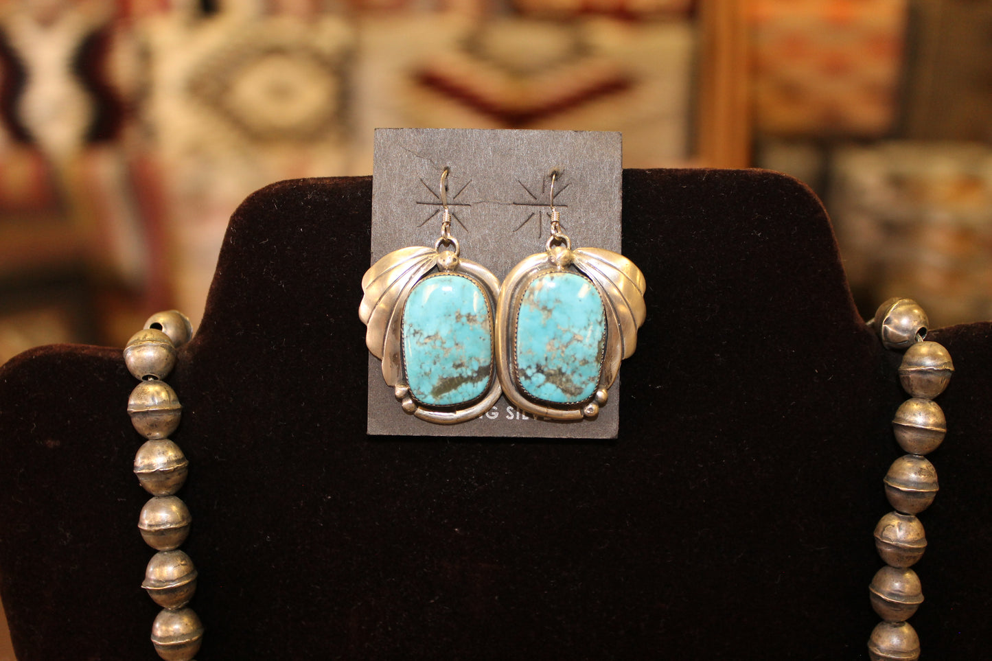 Sterling silver turquoise squash blossom